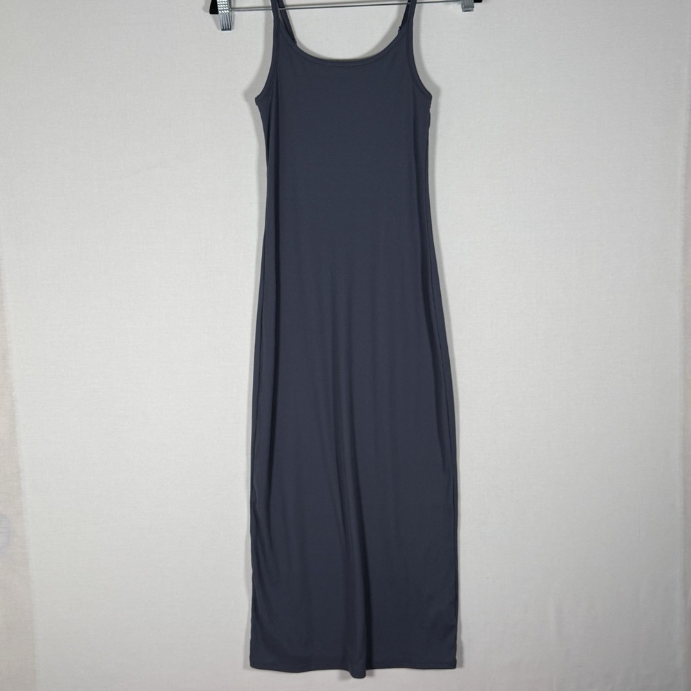 No Boundaries Charcoal Gray Ribbed Knit Bodycon Midi Dress XXS 00